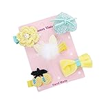 ベビー　子供用　ヘアピンアクセサリー　5/6点セット　可愛い　カラフル　髪飾り　新生児　赤ちゃん　内祝い　お宮参り　誕生日　子供の日　記念撮影　プレゼント (I 5点セット)