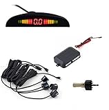 Car LED Parking Reversing Radar System Digital Display with BiBi Sound Reminder +4 Sensor System Ant