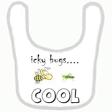 BABY BIB 1085 BLUE RIM ICKY BUGS COOL QUALITY FUNNY BABY BIB by SIGNS 2 ALL
