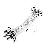 uxcell ジャンパーワイヤ　リボンケーブル　オスーメス　コネクター　ホワイト　50本入