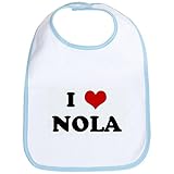 CafePress I Love NOLA Bib - Standard Sky Blue by CafePress