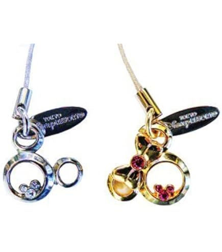 ミッキー・ミニー ストラップ 2個セットとしおり ディズニー ミッキー