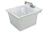 Samson sm-19-wc壁掛け式ランドリーTub 22.375-in W x 26-in D X 14-in H with蛇口とアクセサリキット、グレー