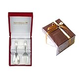 メモリアルギフト 出産祝い 名入れ 銀のスプーン&フォークセット 通常大人ラッピング