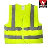 Safety Vest Green Mesh w/2 Pockets Medium by Neiko
