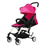 LaNova ベビーカー 軽量 4輪機能 新生児から 便利　ピンク