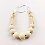 木育 歯固め ネックレス ママ授乳ジュエリー?天然木製?赤ちゃんのおもちゃ?美しい ママのネックレス [BPAフリー][FDA認可済]木育 安全 無味 ウッドカラー