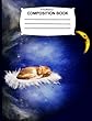 Primary Composition Book: Hand Writing Paper 108 Pg (7.44 X 9.69)Grades K-2, Cat Napping in Space Notebook, Cute Journal for Girls, Boys, Kids, School, Students & Teachers