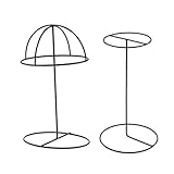 Lovoski 2個　金属　帽子　かつら　収納　ディスプレイ　ホルダー　頑丈　ブラック