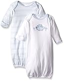 Spasilk Baby Boys ' 2パック100パーセントコットンガウン、ブルーDino カラー: ブルー