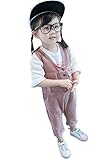 (チェリーレッド) CherryRed 子供 ベビー キッズ 女の子 男の子 ロンパース ロングパンツ サロペット オールインワン 110 ピンク