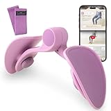 créer(クレエ) 内転筋 トレーニング 骨盤底筋 【トレーニング 美脚エクササイズバンド付き】 太腿 筋トレ 股関節 ストレッチ 器具 (パープル)