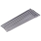 Demiawaking 8pcs 100mm スクリュードライバビット 六角シャンク トルクス 磁気 電動