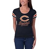 NFL Chicago Bears ' 47ブランドレディースOff CampusスクープTシャツ、ネイビー、大