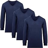 [fun.] WARMACTIVE メンズ Vネック 3枚セット NAVY 3L 帝人フロンティア企画