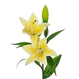 人工花の高シミュレーションユリホームオフィスレストラン花の装飾-黄