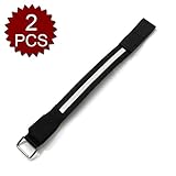 3点滅モード1ペアでGOGO安全反射腕章リストバンドLEDライト - ホワイト - one size