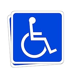 身障者用設備（車イス） 高耐候性マグネットステッカー 反射タイプ 国際シンボルマーク 100X100mm ２枚組