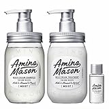 アミノメイソン ノンシリコン オーガニック ボタニカル 成分 コンディショナー アミノ酸系 450ml ボトル シャンプーボトル [限定キット] ヘアケア 日本製 ホワイトローズの香り