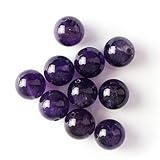 【天然石】アメジスト ブレスレット用 ビーズ 10mm【10粒入り】パワーストーン きらきらぷんぷん丸 NS-033
