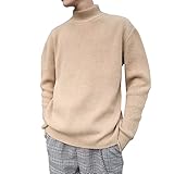 SESERAGI セーター メンズ ベーシック ソフト スリム カットソー カジュアル ハイネック ニット 細身 きれい オシャレ トップス
