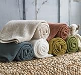 Organic Cotton Honeycomb Baby Blanket in Mid-Grey by Coyuchi [並行輸入品]