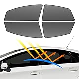 BLUESEATEC トヨタ プリウス 30系 マグネット式 メッシュカーテン 着脱簡単 サンシェード H21.5-H27.12 PRIUS 30 車種専用設計 虫除け 折り畳み式 日除け 収納袋付きフ ロントサイド用 2列目サイド用 4枚