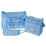 [マザーズバック]Fashion mother's Bag 4点セット・ブルー (Blue)