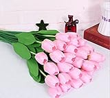 ETGtek(TM) 1セットブーケミニ人工チューリップの花ホームルームや誕生日の庭の装飾チューリップ（ピンク）