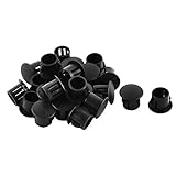 XDiscount　ホールプラグ　ロック穴プラグ　プラスチック　シャッター　ブラック　プラスチック製　24pcs