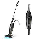 MAXZEN 掃除機 スティッククリーナー コード式 自立式 パワフル吸引 吸引力10000pa ダブルフィルター 簡単操作 紙パック不要 水洗いOK スティック ハンディ 充電不要 収納 軽量 サイクロン 黒 ブラック JC10SM01-BK マクスゼン