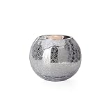 Torre & Tagus 901620 Crackle Mirror Sphere Vase/Candle Holder, Small