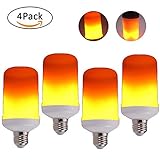 火炎ランプ、LEDバーニングライト、E27 5Wダイナミックフラッシュ、LEDホームライト、ガーデン、バー、パーティー,4Pack