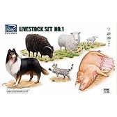 リッチモデル 1/35 家畜セットNo.1・羊・豚・犬・猫