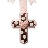 Enesco Grow in GraceチョコレートドットピンクWall Hanging、5 – 1 / 2インチ