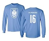 TCAMPウルグアイ2018 National Soccer # 16マキシミリアーノ・ペレイラ世界選手権メンズ長袖Tシャツ Youth X-Large