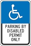 Accuform Signs FRA192RA Engineer-Grade Reflective Aluminum Handicapped Parking Sign (Florida) Legend