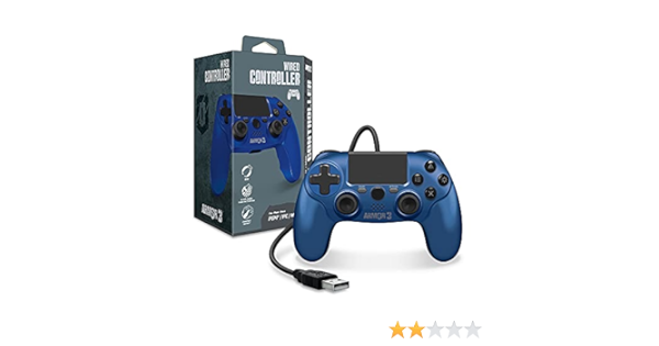 Amazon Armor3 有線ゲームコントローラ Ps4 Pc Mac 対応 カラー Blue Usb接続 コントローラー ハンドル ジョイスティック