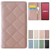 AQUOS sense 2 SH-01L SHV43 SH-M08 Android one S5 ケース カバー 手帳型 SH01L SH-01Lケース SHV43ケース SH01Lケース SHV43ケース AQUOSsense2 手帳型ケース 手帳ケース スマホケース キルティング ピンクベージュ