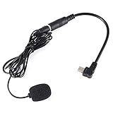 外部マイク、マイク アダプター 3.5 Mm 黒 3.5 Mm 外部マイク クリップ マイクアダプターワイヤー 外付けマイク 録音マイク