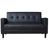 アビライト 大川家具 シンプルスタイル 2人掛け レザーソファ ネイビー SKT-0001