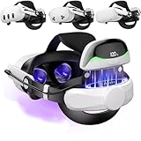 Meta Quest 3/Quest 3S/Quest 2対応ヘッドストラップ【10000mAh磁気バッテリー ヘッドストラップ】調整ノブ搭載 エリートストラップ代替 強化サポート&圧力分散&快適&軽量&長時間プレイ VRヘッドストラップ-10000mAh磁気バッテリー