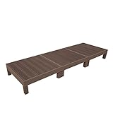 人工木ウッドデッキ 縁台 3点セット 0.75坪 連結用ネジ付 樹脂 デッキ 縁台【2色選択可】 (ダークブラウン)