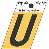 hy-ko gr-10 / Uアルミ角度カットwith Letter U、1.5インチ、ブラック