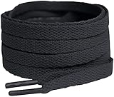[HIGH FIVE] 靴紐 シューレース 平紐 100cm 120cm 140cm 160cm 無地 スニーカー ローカット ハイカット カラフル SHOELACES 2本セット 140cmブラック