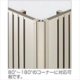 四国化成 ルリエフェンス　横ルーバータイプ　シリーズ共通 60：コーナーカバー (80°～180°)　 H600用 60CC-06 　ステンカラー