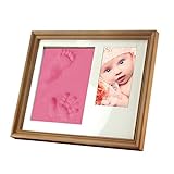 Gembaby　ベビー　ハンド＆プリント 写真立て 手形 足形 赤ちゃん プレゼント ギフト 記念日　出産祝い ブラウン