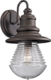 Elk Lighting 47045/1 Westport Collection 1 Light Outdoor Sconce, Weathered Charcoal [並行輸入品]