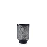 Torre & Tagus Bergen織りグレーセラミックテーパ花瓶 Short グレー 902450A