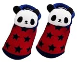 ツイン 靴下 パンダマスコット付 ベビーソックス 星 ネイビー